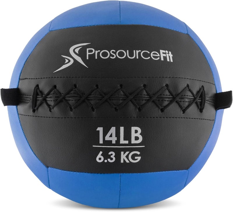 ProSourceFit ProSource Soft Medicine Balls for CrossFit Wall Ball and Full Body Dynamic Exercises, Color-Coded Weights: 6, 8, 10, 14, 20, 25 lb. - Image 1