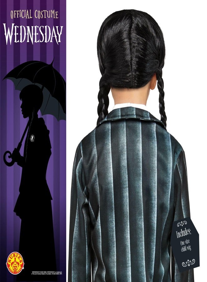 Rubies Wednesday TV Series: Wednesday Addams Wig for Kids, Girl's No Size - Image 2