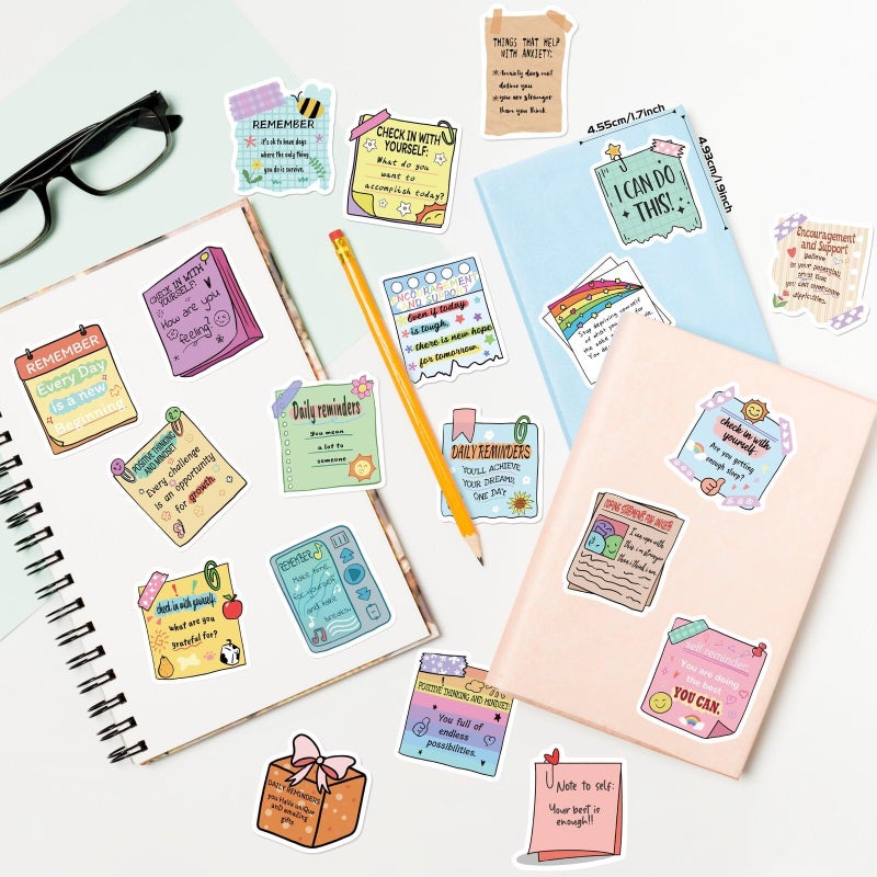 Joyppy 150 PCS Positive Affirmation Stickers, Mental Health Inspirational Motivational Encouraging Self Love Care Quote Sticker Pack for Water Bottles Laptops Planners Decals Students Teens Adults - Image 5