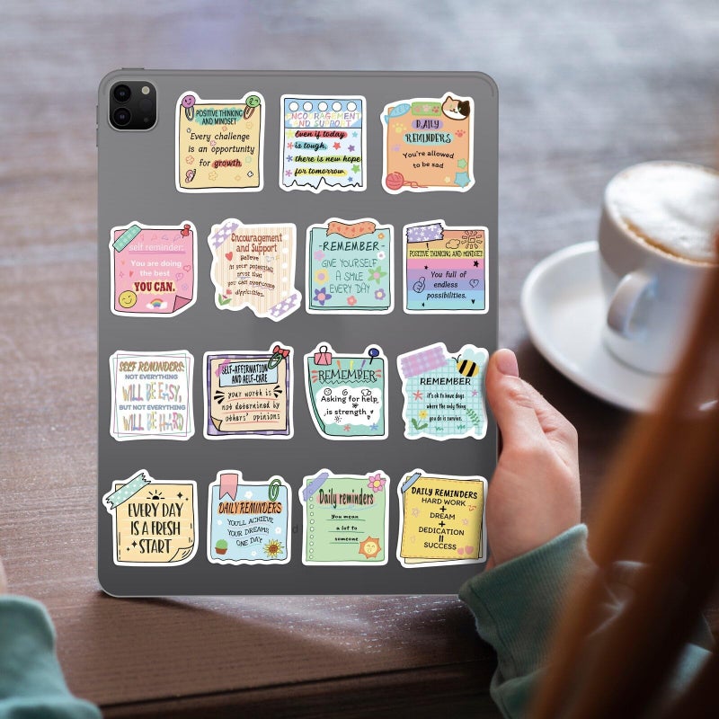 Joyppy 150 PCS Positive Affirmation Stickers, Mental Health Inspirational Motivational Encouraging Self Love Care Quote Sticker Pack for Water Bottles Laptops Planners Decals Students Teens Adults - Image 4