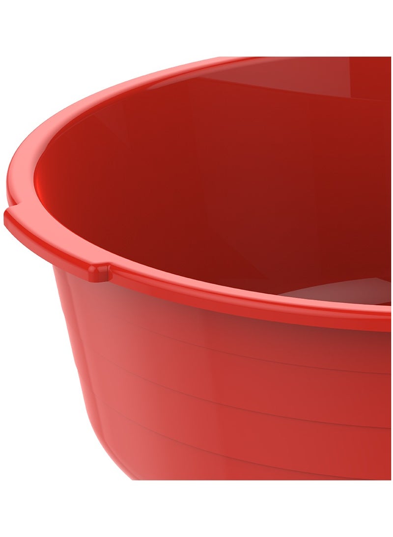 Cosmoplast Plastic Round Basin 16in - 14Ltr Tub Red Color - Image 4