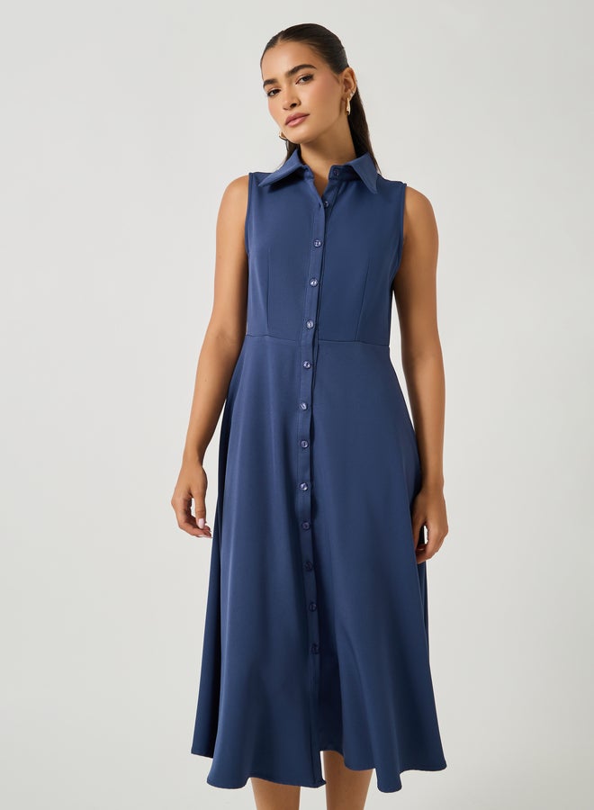 Styli Sleeveless Shirt Dress - Image 3