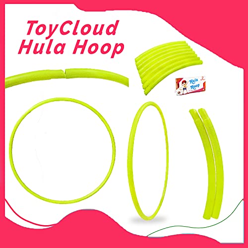 Toy Cloud Octa Design 8 Inter-lockable Pieces Adjustable Hula Hoop for Adults Exercise (4 Size, 18-29 Inch, Fluorescent) - Image 4