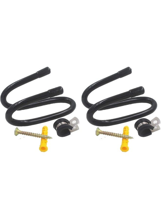 YYST Skateboard Wall Mount Skateboard Wall Hanger Storage Rack Flexible Hanger - Fit Cruiser Boards, Skateboards, Penny Boards, Longboards, etc- W Style - No Board - 2/PK - Image 1