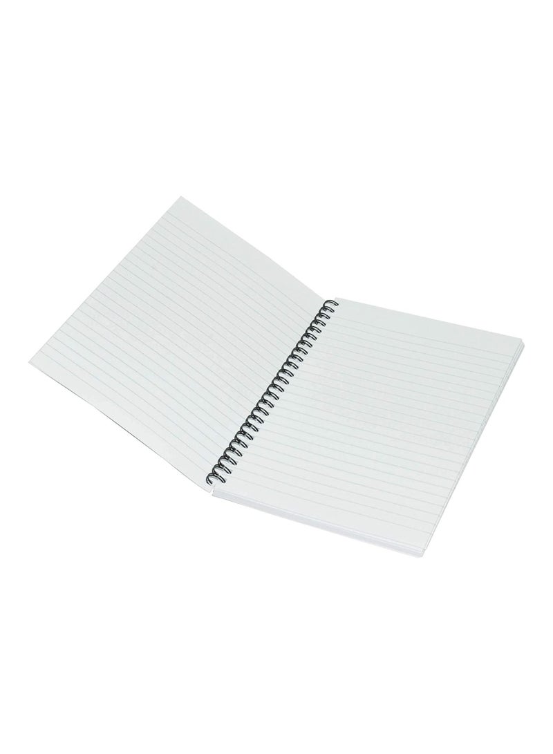 FIS Light LINBA51610S Single Ruled Spiral Notebook with Soft Cover (100 Sheet, A5 Size) - 10 Pieces - Image 2
