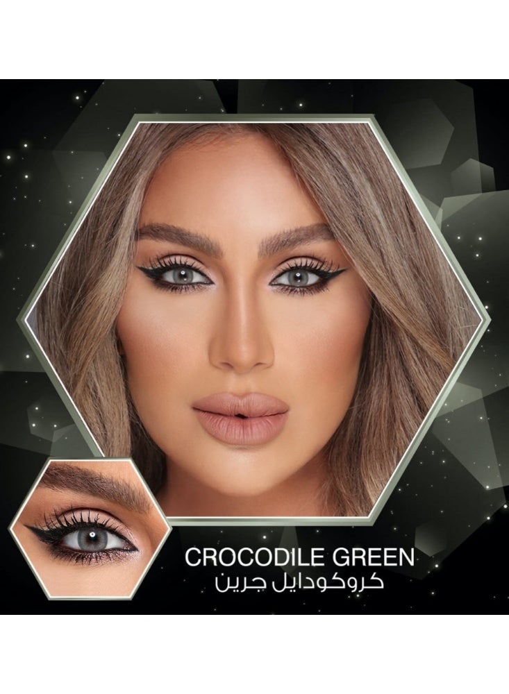 Amara Women 10 Daily Color Contact Lenses Crocodile Green - Image 3