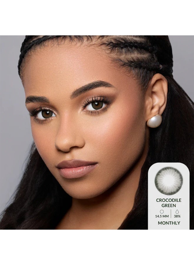 Amara Women 10 Daily Color Contact Lenses Crocodile Green - Image 5