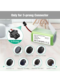 FirstPower Firstpower 144V 2800Mah Battery Compatible With Eufy Robovac 11S 11S Plus 11S Max 12 15C Max 15C 30 30C Max G10 Hybrid G20 And Ecovacs Deebot N79Dn622 Not For 2 Prong Connector  - Image 3