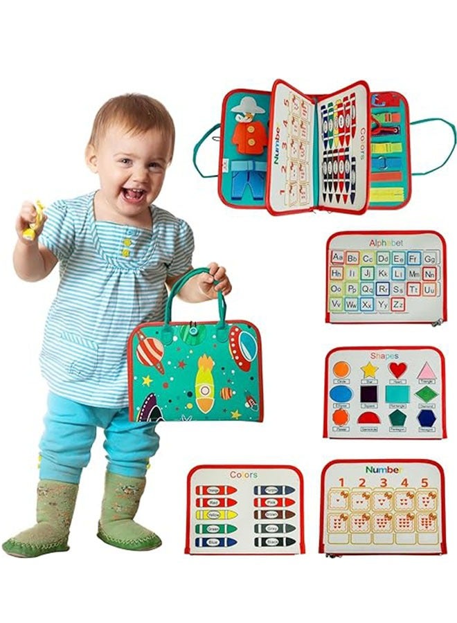 Toddler Busy Board, Montessori Toys, Educational Travel Toys, 7 In 1 Sensory Board, Sensory Toys for Toddlers, Preschool Activities Learning Fine Motor Skills Bithday Gift  - Image 1