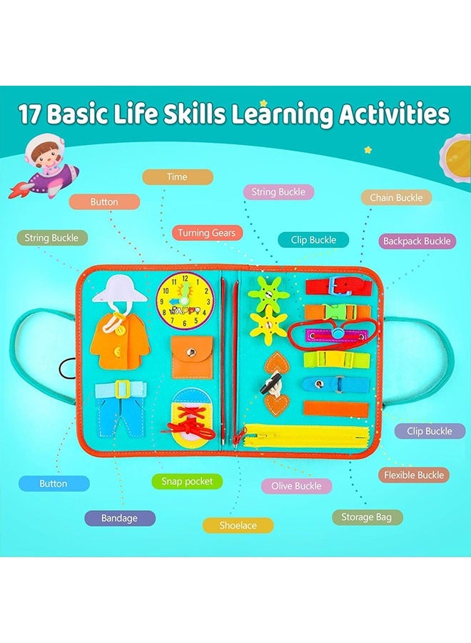 Toddler Busy Board, Montessori Toys, Educational Travel Toys, 7 In 1 Sensory Board, Sensory Toys for Toddlers, Preschool Activities Learning Fine Motor Skills Bithday Gift  - Image 4