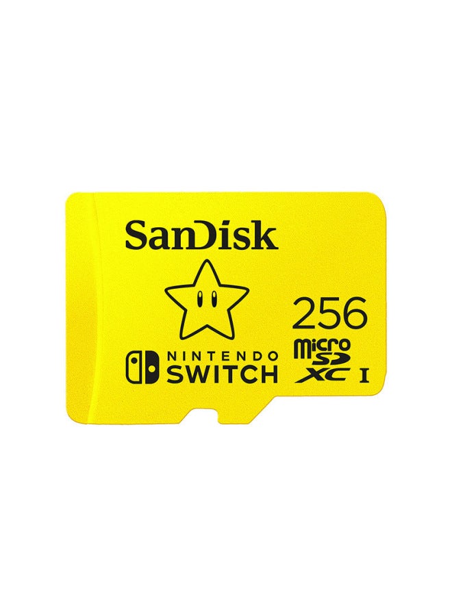Sandisk 256G Nintendo Switch Joint Special TF HiGh-speed Sd Card 256G Game CoNSole Ns Memory Card Suitable-Color:Yellow-Capacity:256GB