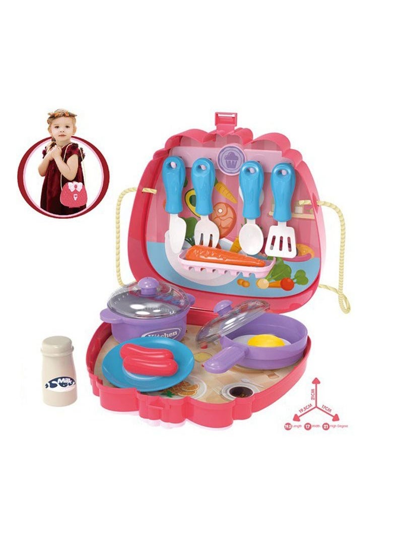 Swift 20 Pcs Kitchen Toys Set Tableware Pretend Cooking Food Play Dinnerware Set Safe Cute Children Girl Toy Gift Fun Game Toy Kitchen  - Image 3