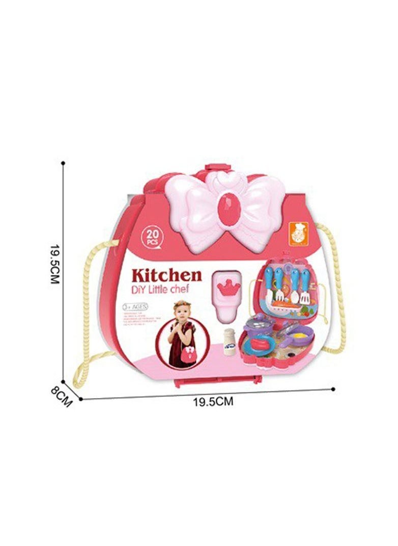 Swift 20 Pcs Kitchen Toys Set Tableware Pretend Cooking Food Play Dinnerware Set Safe Cute Children Girl Toy Gift Fun Game Toy Kitchen  - Image 2