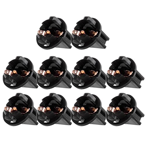 cciyu 10 Pack T10 168 Twist Lock Wedge instrument Panel Dash Light Bulb Base Sockets - Image 1