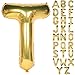 CHANGZHONG Letter Balloons 40 Inch Giant Jumbo Helium Foil Mylar for Party Decorations Gold T - Image 3