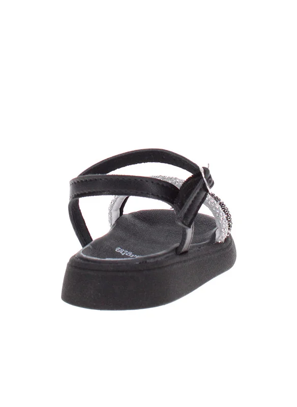 MOLEKINHA Molekinha Infant Girls Sandals With Back Strap Black | Made In Brazil