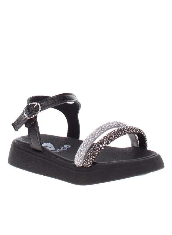 MOLEKINHA Molekinha Infant Girls Sandals With Back Strap Black | Made In Brazil