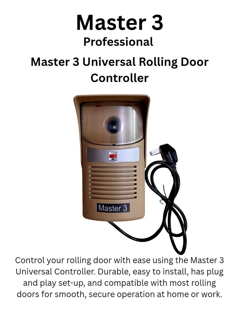 Professional Grade Master 3 Garage Roller Door Opener - 550N Lifting Force, 2 Remote Controls, 130W Australian-Designed Motor - Image 4