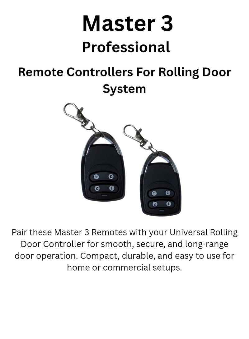 Professional Grade Master 3 Garage Roller Door Opener - 550N Lifting Force, 2 Remote Controls, 130W Australian-Designed Motor - Image 5
