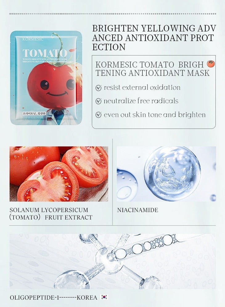 Kormesic Tomato Essence Mask - 25ml x 5 Sheets  - Image 2
