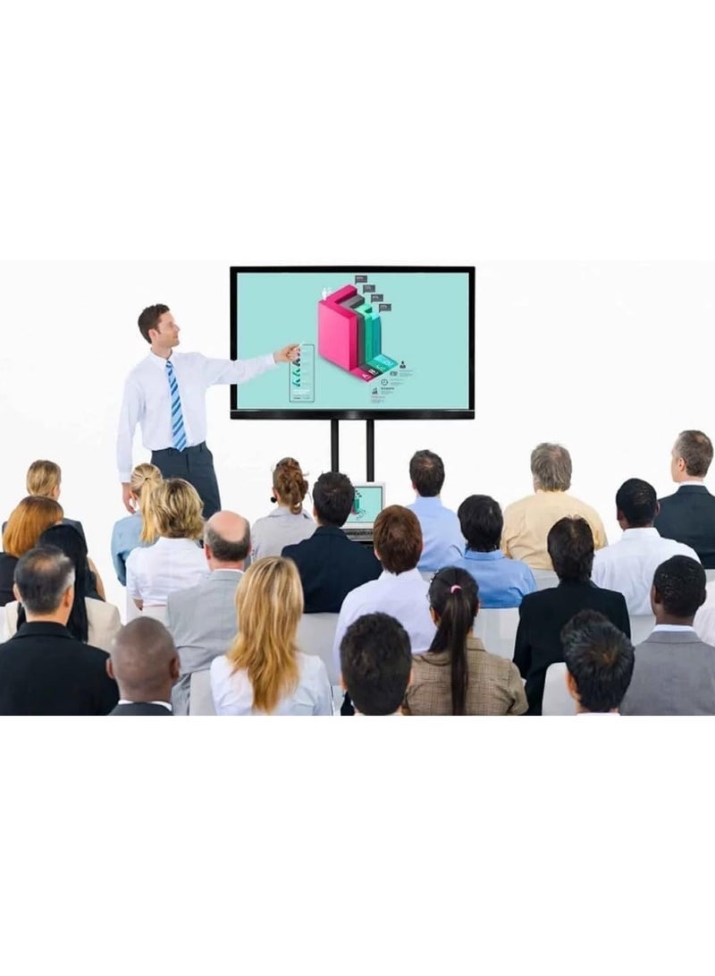 Skill Tech Versatile & Compact Tv Cart, Max.Capacity:50kg/110lbs, Max.VESA: 600x400mm, Black, Tv Cart - SH-605BFS. - Image 2