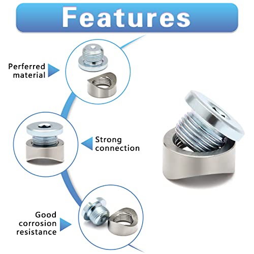 Ledaut M18X1.5 Bung and Plug Notched Style (2 Bungs/ 2 Plugs) Notched Style Fitting Bungs M18X1.5 - Image 3