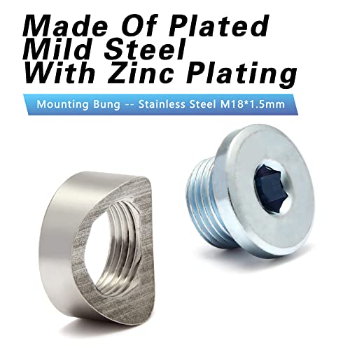 Ledaut M18X1.5 Bung and Plug Notched Style (2 Bungs/ 2 Plugs) Notched Style Fitting Bungs M18X1.5 - Image 4