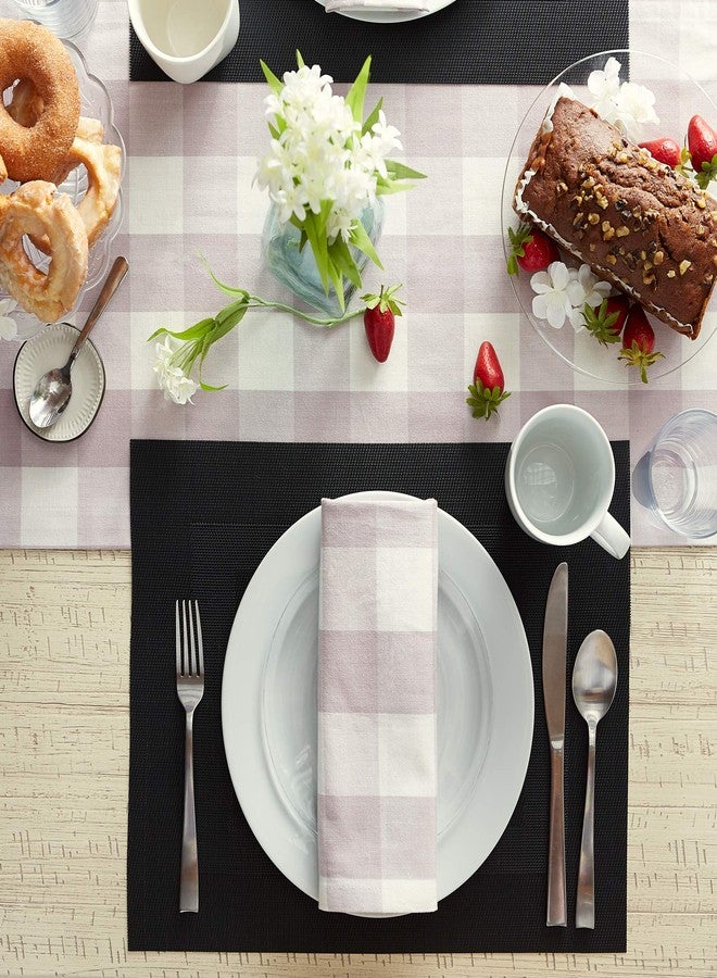 DII PVC Tabletop Collection Woven Indoor/Outdoor, Placemat Set, 13x17.25, Black, 6 Piece - Image 4