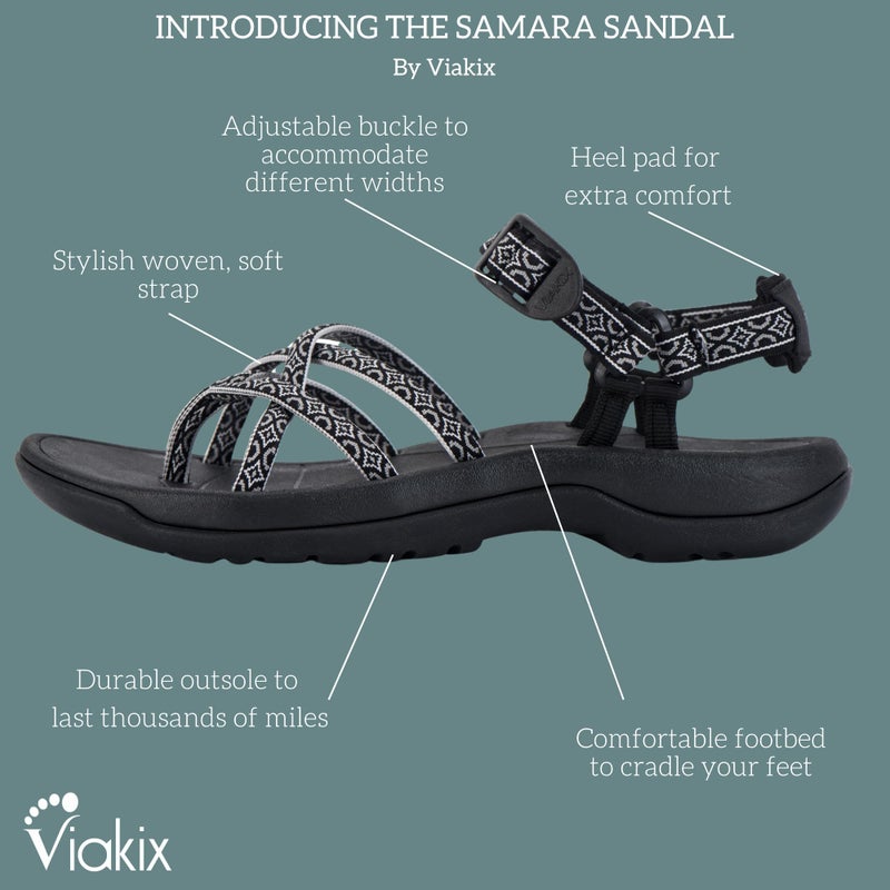 Viakix Women's Walking Sandals â€“ Premium Comfortable Sport Sandals for Outdoors, Travel, Hiking, Beach & Everyday Wear, Eclipse 6 - Image 5