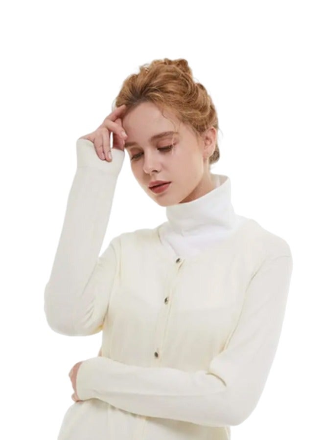 المرأة الداخلية رقبة السلاحف القابلة للفصل وهمية رقبة السلاحف ديكي طوق، الصلبة الشريط الحياكة قطعة طبقات قابلة للتحويل لبدلة الداخلية الملحقات الإناثية - Image 3