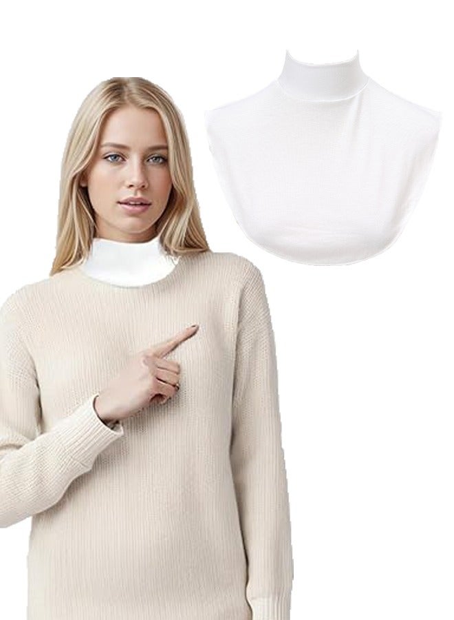 المرأة الداخلية رقبة السلاحف القابلة للفصل وهمية رقبة السلاحف ديكي طوق، الصلبة الشريط الحياكة قطعة طبقات قابلة للتحويل لبدلة الداخلية الملحقات الإناثية - Image 1