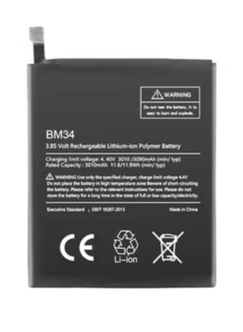 جينيكست بطارية بديلة أصلية عالية الجودة لهاتف Xiaomi Mi Note Pro (BM34) - أسود - Image 1