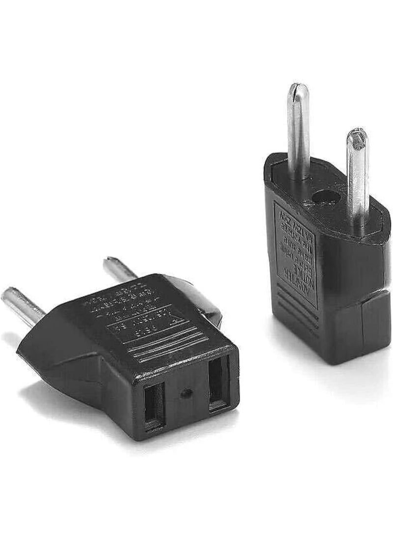US to EU Plug Adapter Plug Version 2 (2 Pack) - Image 1