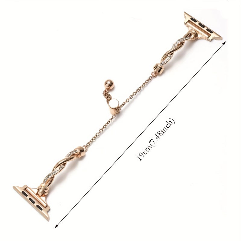 Silvery Diamond Cross Iwatch Strap Compatible Series 8 7 6 5 4 3 2 1 SE 38 40 41mm - Image 2