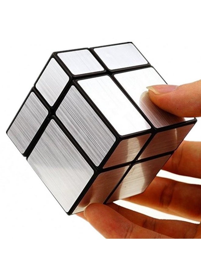 CuberSpeed - Cuberspeed 2x2 Mirror Black Body with Silver Magic Cube Mirror Silver Blocks 2x2x2 Speed Cube - Image 1