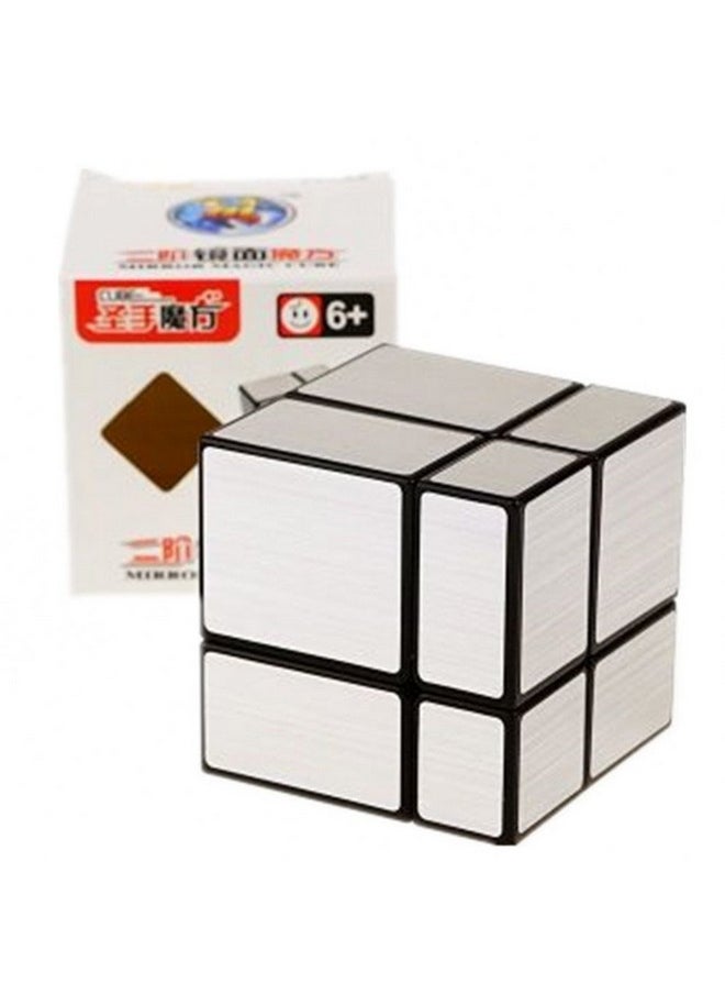 CuberSpeed - Cuberspeed 2x2 Mirror Black Body with Silver Magic Cube Mirror Silver Blocks 2x2x2 Speed Cube - Image 1