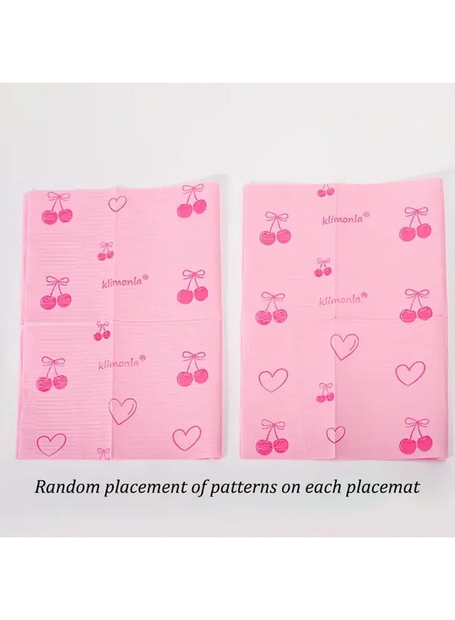 Pink Pattern Random Table Mat Waterproof Easy Clean Nail Art Salon Mat 50pcs - Image 5