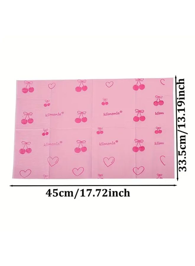 Pink Pattern Random Table Mat Waterproof Easy Clean Nail Art Salon Mat 50pcs - Image 4