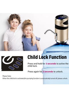 Generic Smart Drinking Water Jug Pump Electric Touch Screen Automatic Drinking Water Pump Dispenser Switch with Child Lock for Camping Kitchen Office  - Image 4