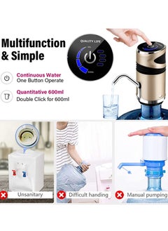 Generic Smart Drinking Water Jug Pump Electric Touch Screen Automatic Drinking Water Pump Dispenser Switch with Child Lock for Camping Kitchen Office  - Image 5
