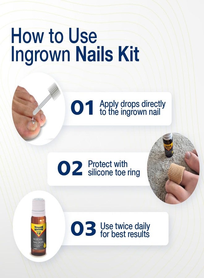 URIEL UPGRADED Ingrown Toenail Treatment with Silicone Caps, Ingrown Toenail Removal Kit, Ingrown Nail Kit Relief with Ingrown toenail drops 11 ml - Image 5