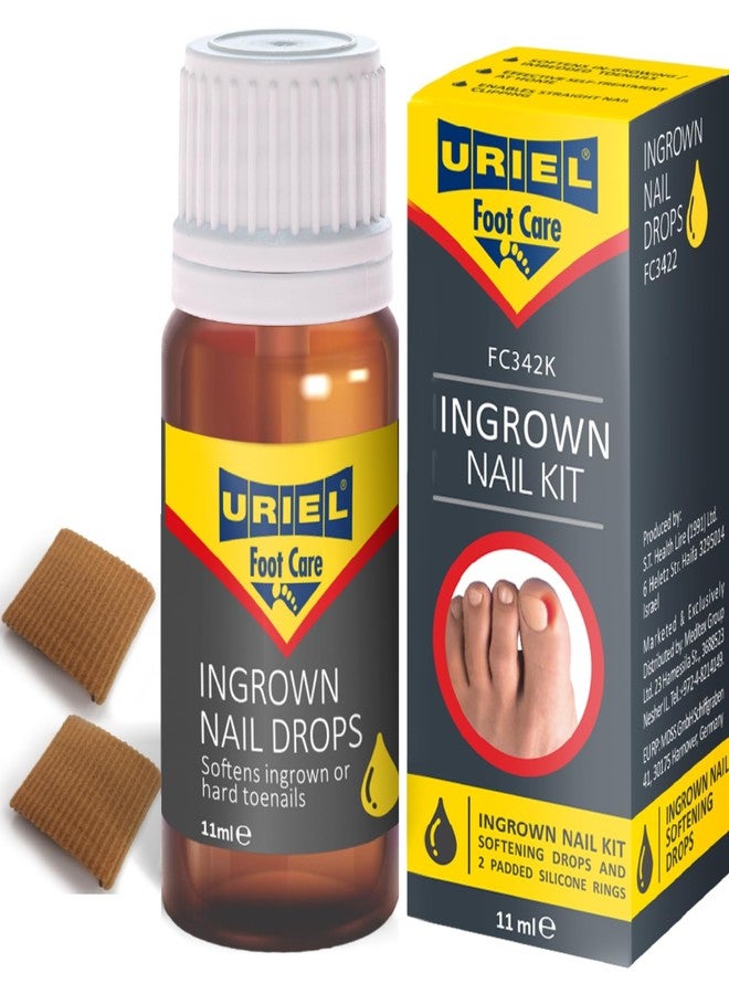 URIEL UPGRADED Ingrown Toenail Treatment with Silicone Caps, Ingrown Toenail Removal Kit, Ingrown Nail Kit Relief with Ingrown toenail drops 11 ml - Image 1