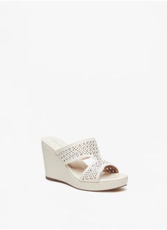Celeste Women's Embellished Slip-On Sandals with Platform Heels  - Image 1