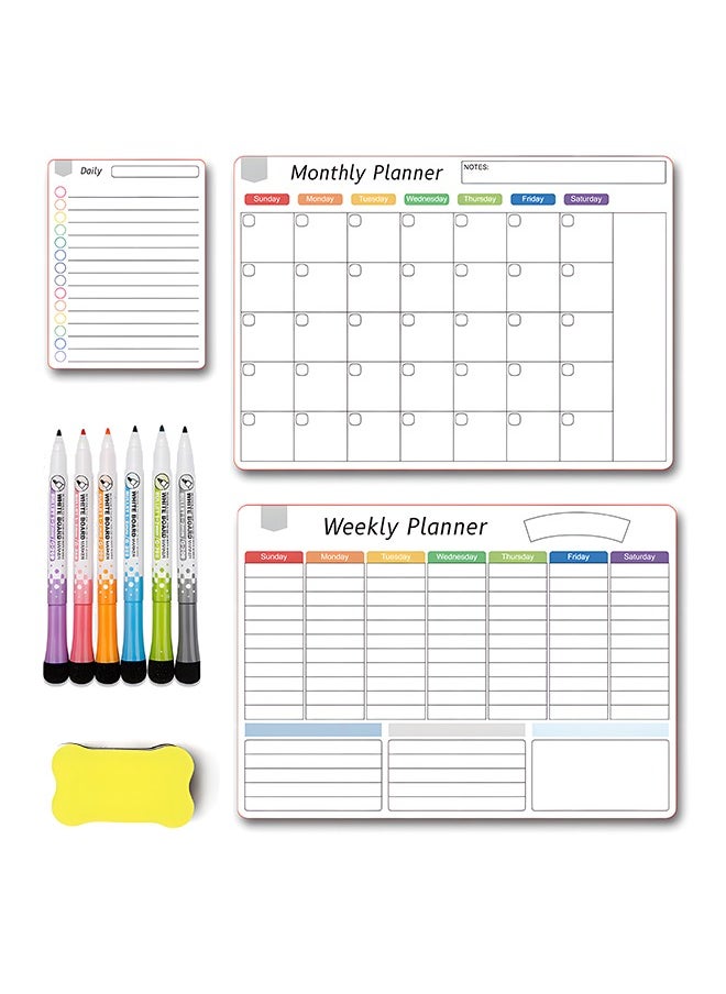 Generic - Bendable Dry Erase Board Magnetic Whiteboard Easy to Wipe Clean Without Marks for To-Do Lists, Fitness Plans, Schedule Board - Image 1
