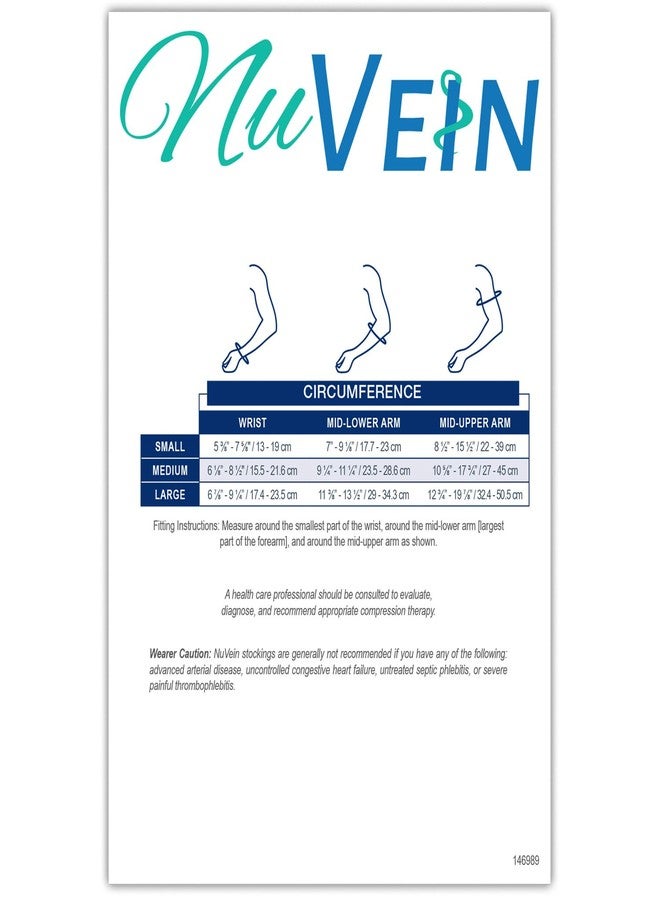 NuVein 15-20 mmHg Compression Lymphedema Arm Sleeve, Medical Support for Post Surgical Swelling Recovery, Beige, Small - Image 5