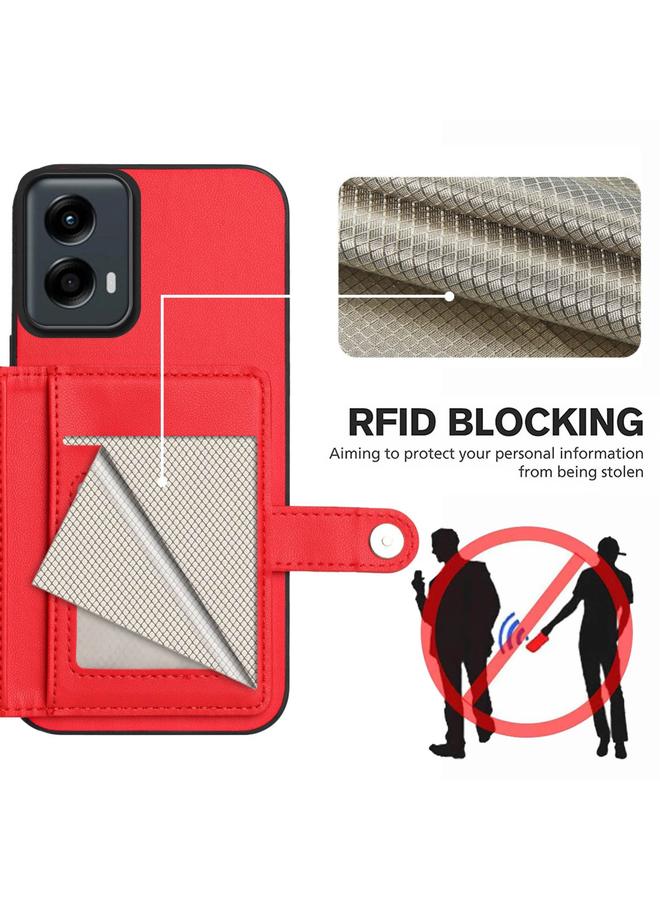 S-TOP Case For Motorola Moto G 5G 2024 Button Card Bag RFID Anti-theft Phone Case - Image 3