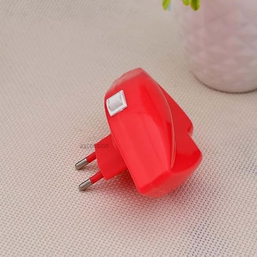 ascension Lips Shape LED Night Lamp with Switch Plug-in Wall Night Light Warm Soft Glow Decorative Light for Bedroom Hallway Kids Room Kids Birthday Party Return Gifts Item Valentine's Day Gift - Image 5
