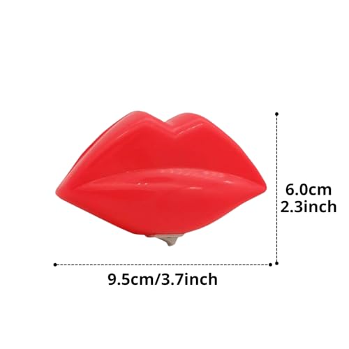ascension Lips Shape LED Night Lamp with Switch Plug-in Wall Night Light Warm Soft Glow Decorative Light for Bedroom Hallway Kids Room Kids Birthday Party Return Gifts Item Valentine's Day Gift - Image 4