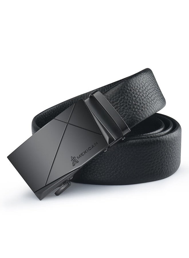 Scarecrow Men's Leather Belt With Automatic Buckle, Genuine Top-grain Cowhide, Business Casual Waistband, Qixi Valentine's Day Gift For Boyfriend - Image 5