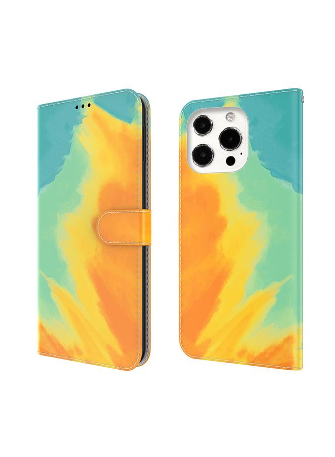 S-TOP Case For iPhone 13 Pro Max Watercolor Pattern Horizontal Flip Leather Case with Holder & Card Slot & Wallet - Image 1